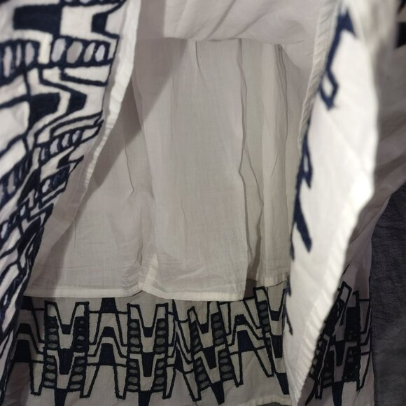 Old Navy Womens Sleeveless Sundress Smocked Back Size L White Vacation Cruise - Picture 2 of 16